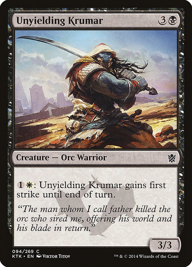 Unyielding Krumar [Khans of Tarkir] | Card Merchant Takapuna