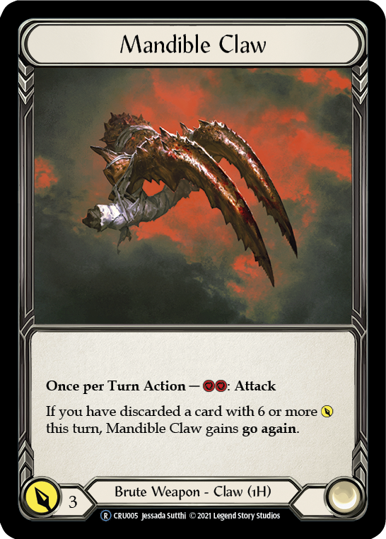 Mandible Claw [U-CRU005] (Crucible of War Unlimited)  Unlimited Rainbow Foil | Card Merchant Takapuna