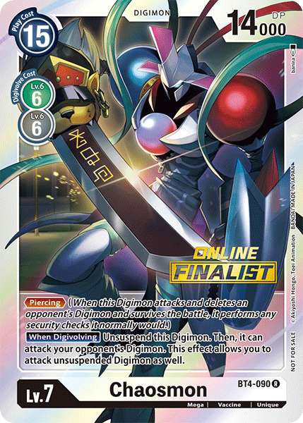 Chaosmon [BT4-090] (Online Finalist) [Great Legend Promos] | Card Merchant Takapuna