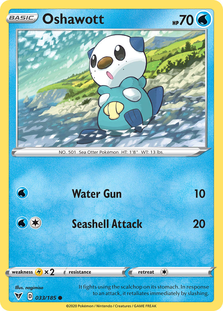 Oshawott (033/185) [Sword & Shield: Vivid Voltage] | Card Merchant Takapuna