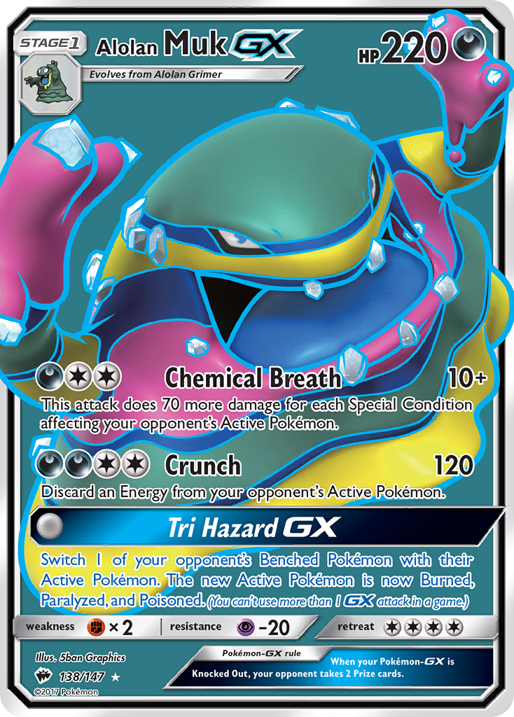 Alolan Muk GX (138/147) [Sun & Moon: Burning Shadows] | Card Merchant Takapuna