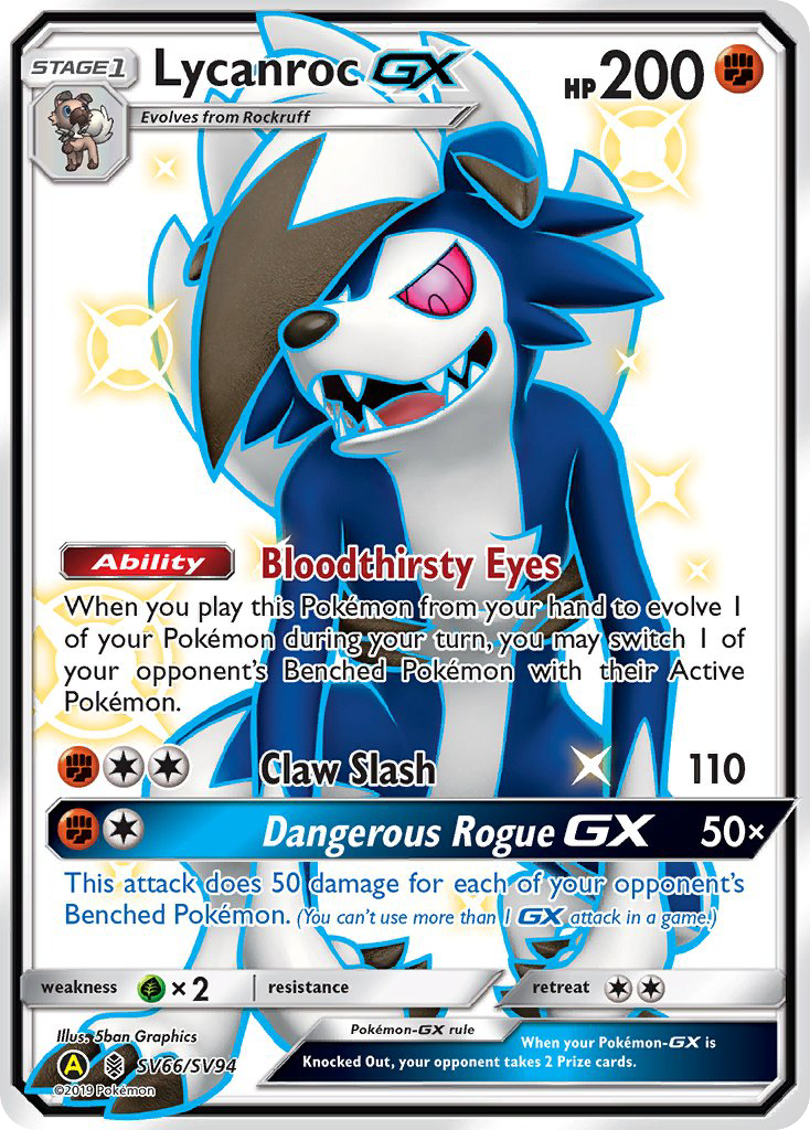 Lycanroc GX (SV66/SV94) [Sun & Moon: Hidden Fates - Shiny Vault] | Card Merchant Takapuna