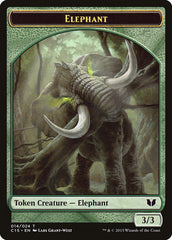 Zombie // Elephant Double-Sided Token [Commander 2015 Tokens] | Card Merchant Takapuna