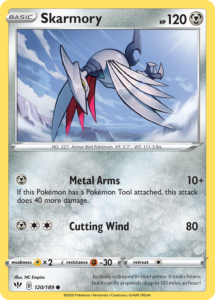 Skarmory (120/189) [Sword & Shield: Darkness Ablaze] | Card Merchant Takapuna