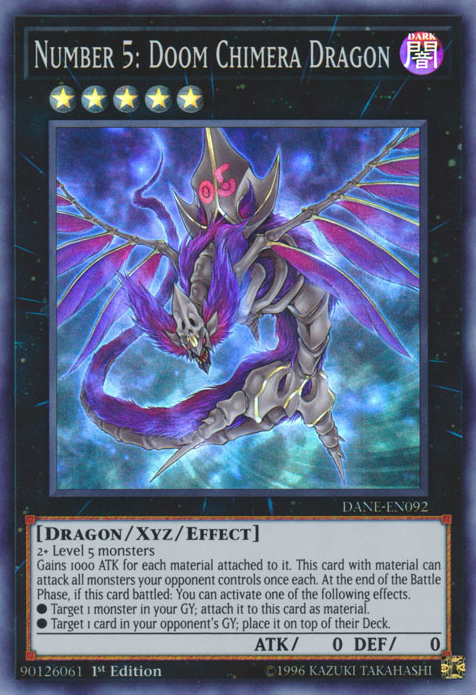 Number 5: Doom Chimera Dragon [DANE-EN092] Super Rare | Card Merchant Takapuna