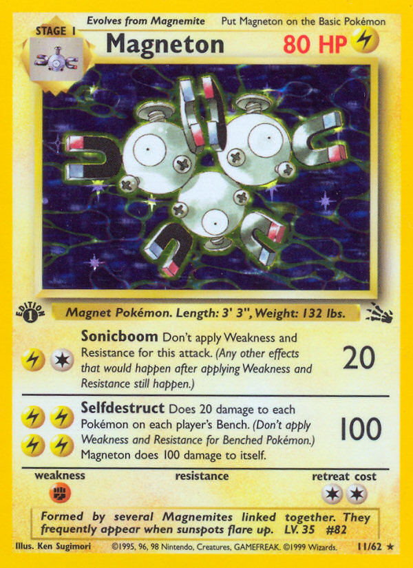 Magneton (11/62) [Fossil 1st Edition] | Card Merchant Takapuna