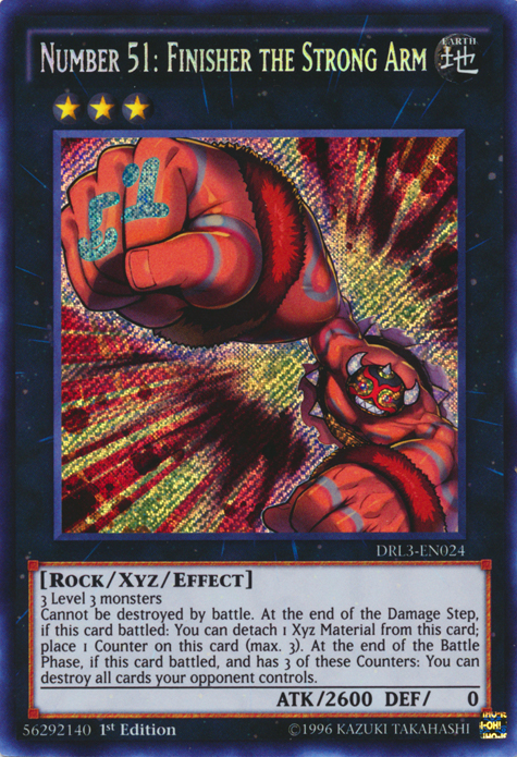 Number 51: Finisher the Strong Arm [DRL3-EN024] Secret Rare | Card Merchant Takapuna