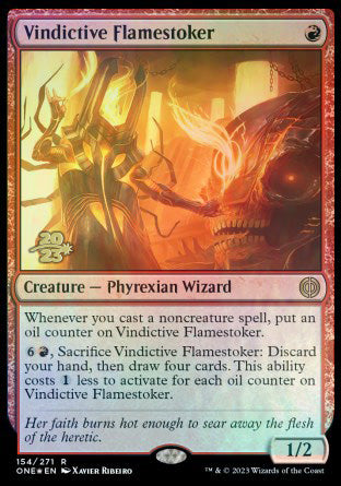 Vindictive Flamestoker [Phyrexia: All Will Be One Prerelease Promos] | Card Merchant Takapuna