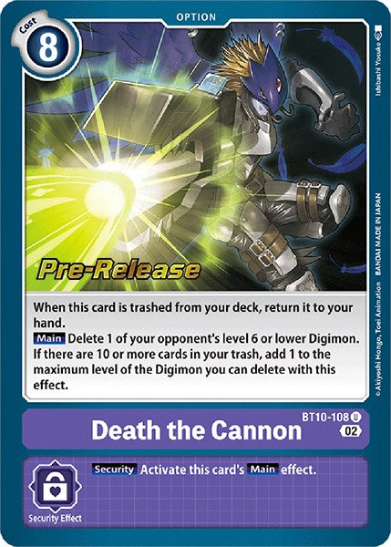 Death the Cannon [BT10-108] [Xros Encounter Pre-Release Cards] | Card Merchant Takapuna