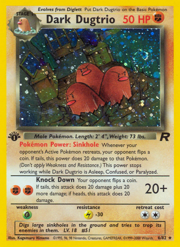 Dark Dugtrio (6/82) [Team Rocket 1st Edition] | Card Merchant Takapuna