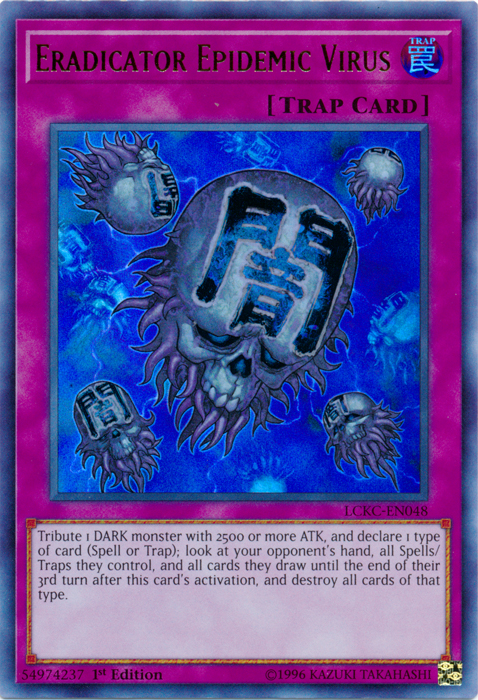 Eradicator Epidemic Virus [LCKC-EN048] Ultra Rare | Card Merchant Takapuna