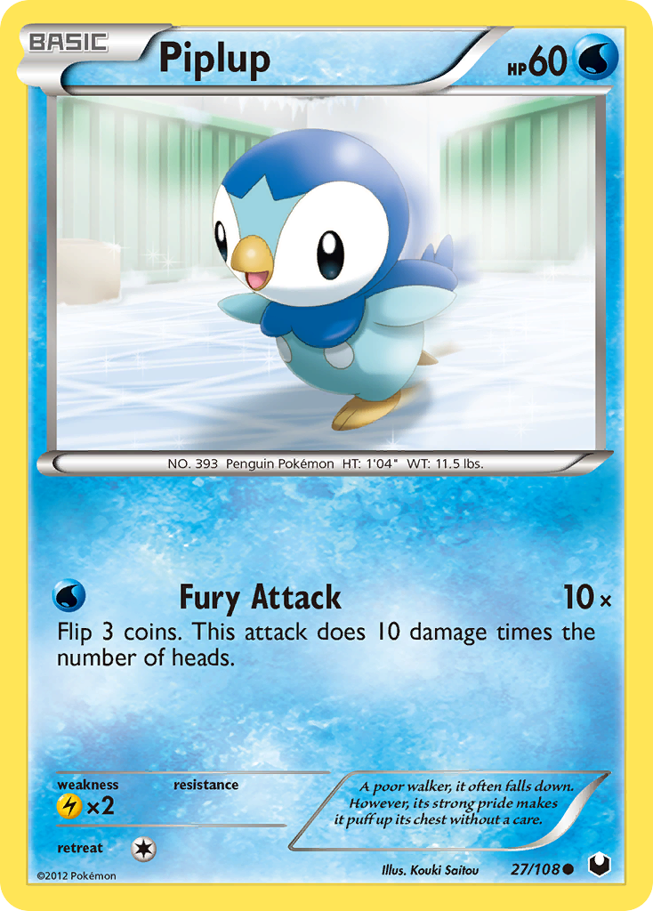 Piplup (27/108) [Black & White: Dark Explorers] | Card Merchant Takapuna