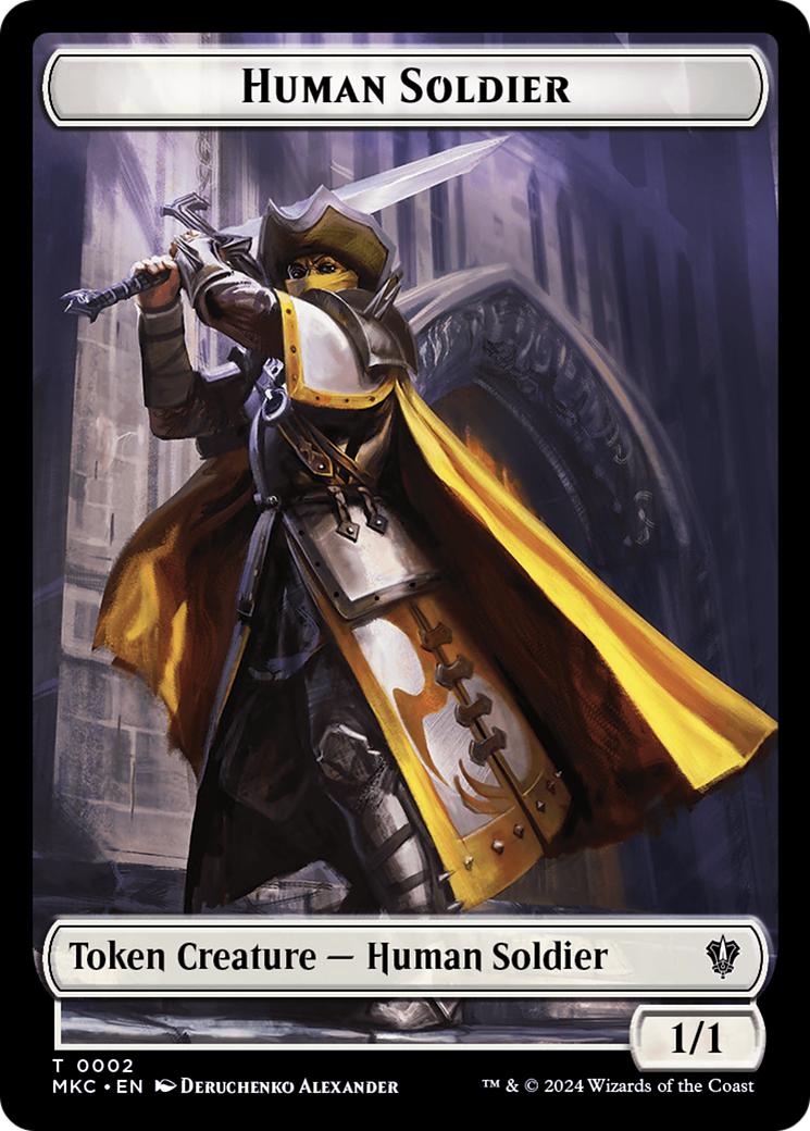 City's Blessing // Human Soldier Double-Sided Token [Murders at Karlov Manor Commander Tokens] | Card Merchant Takapuna