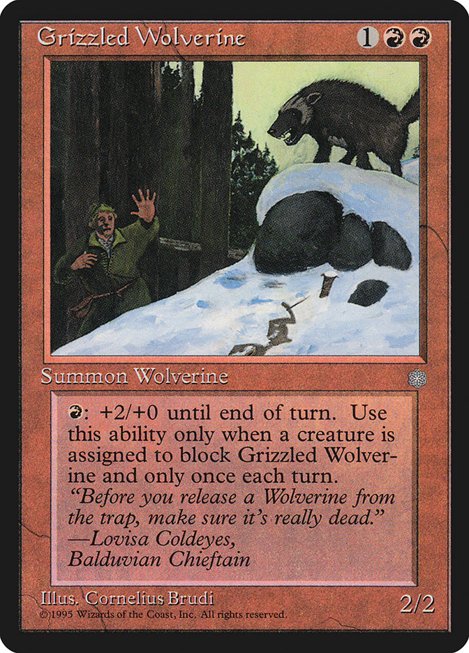 Grizzled Wolverine [Ice Age] | Card Merchant Takapuna