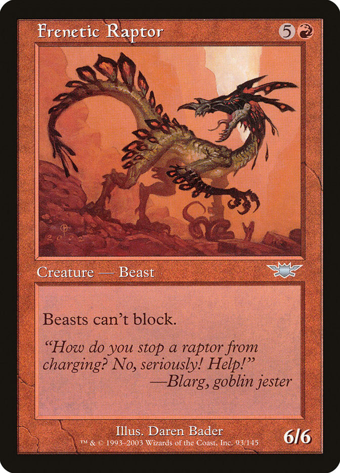 Frenetic Raptor [Legions] | Card Merchant Takapuna