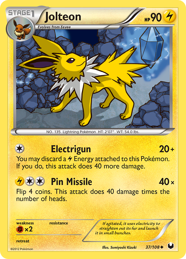 Jolteon (37/108) [Black & White: Dark Explorers] | Card Merchant Takapuna