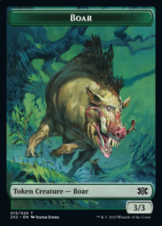 Boar // Soldier Double-Sided Token [Double Masters 2022 Tokens] | Card Merchant Takapuna