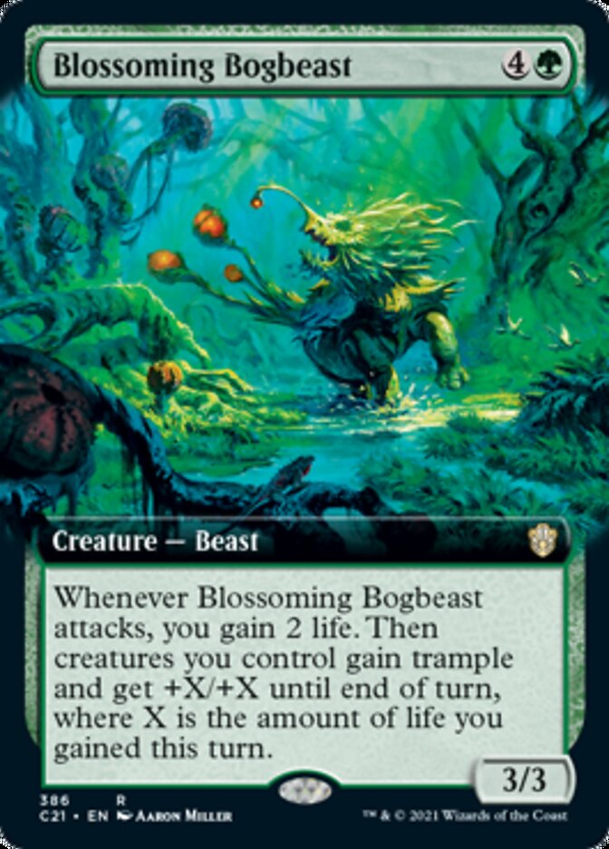 Blossoming Bogbeast (Extended Art) [Commander 2021] | Card Merchant Takapuna