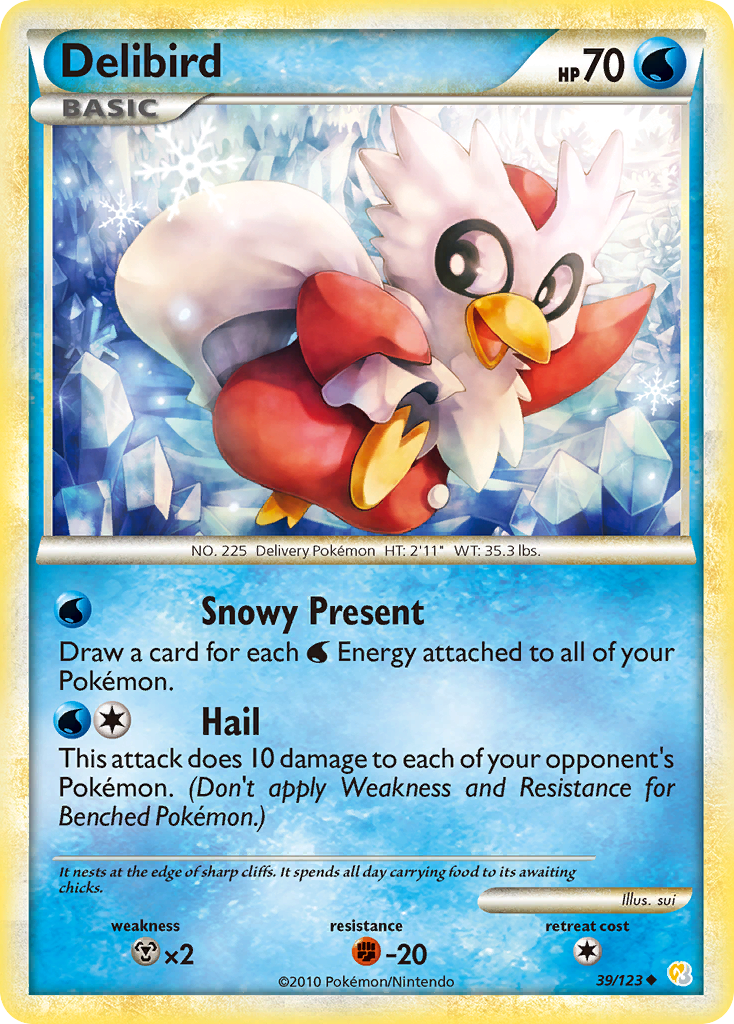 Delibird (39/123) [HeartGold & SoulSilver: Base Set] | Card Merchant Takapuna