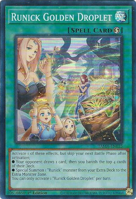 Runick Golden Droplet [TAMA-EN035] Super Rare | Card Merchant Takapuna