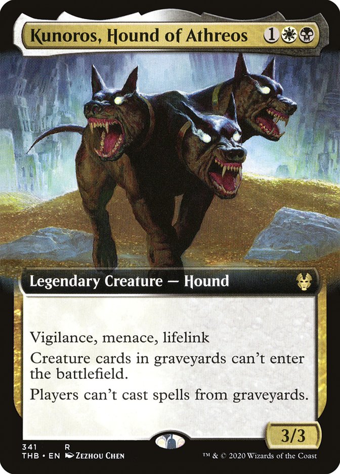 Kunoros, Hound of Athreos (Extended Art) [Theros Beyond Death] | Card Merchant Takapuna