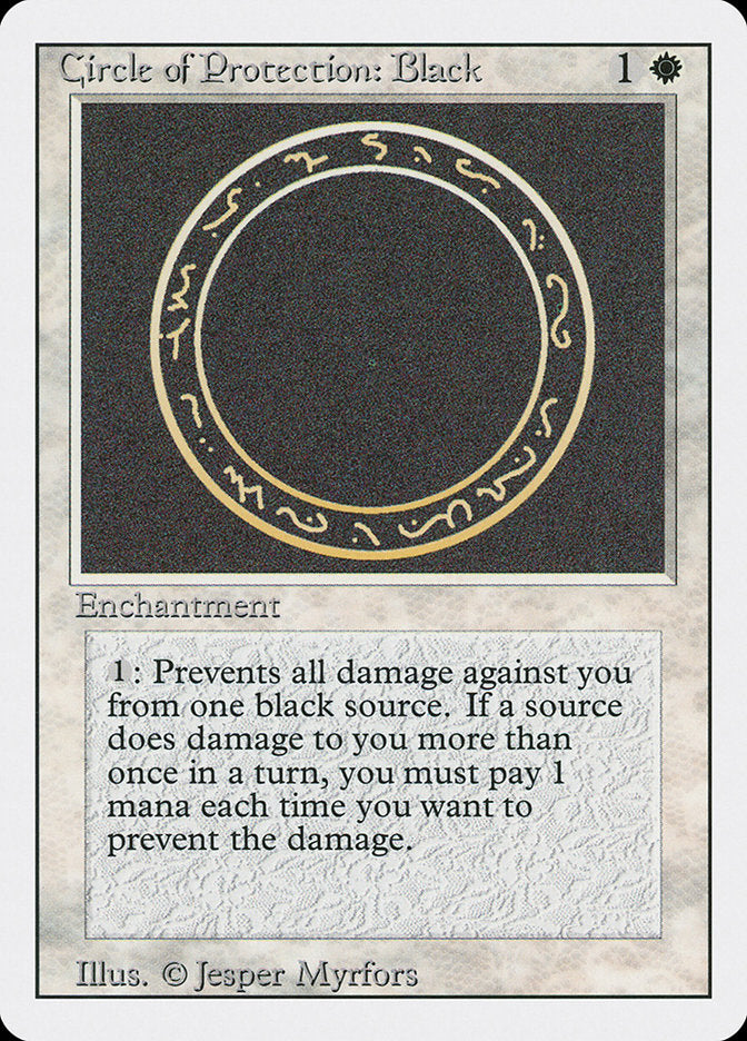 Circle of Protection: Black [Revised Edition] | Card Merchant Takapuna