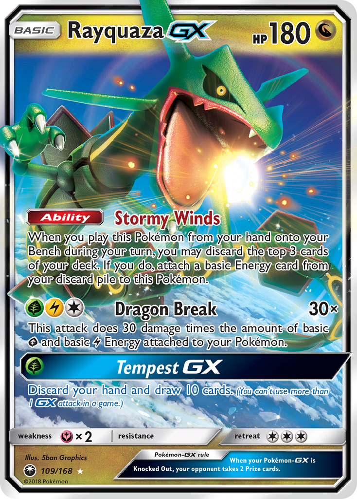 Rayquaza GX (109/168) [Sun & Moon: Celestial Storm] | Card Merchant Takapuna