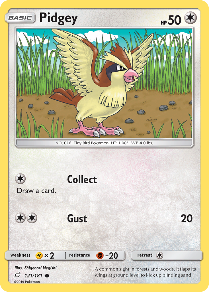 Pidgey (121/181) [Sun & Moon: Team Up] | Card Merchant Takapuna