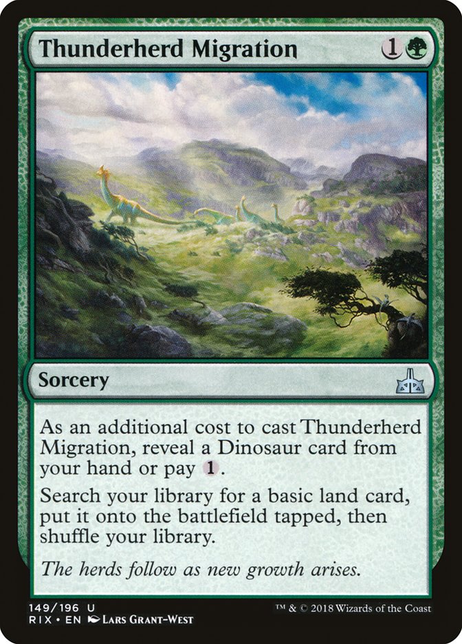 Thunderherd Migration [Rivals of Ixalan] | Card Merchant Takapuna