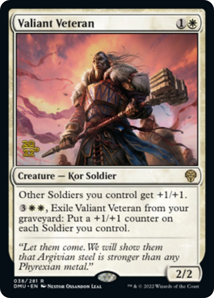 Valiant Veteran [Dominaria United Prerelease Promos] | Card Merchant Takapuna