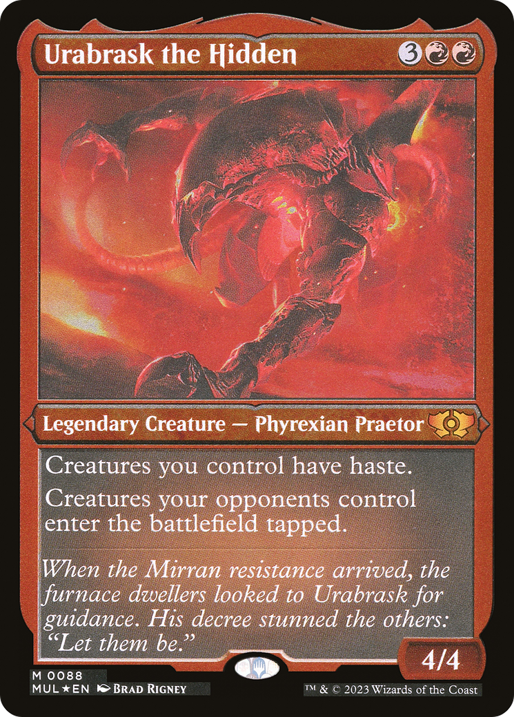 Urabrask the Hidden (Foil Etched) [Multiverse Legends] | Card Merchant Takapuna