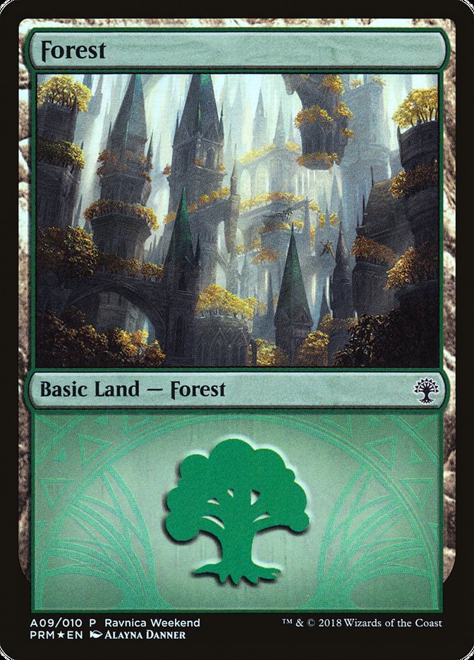 Forest (A09) [Ravnica Allegiance Ravnica Weekend] | Card Merchant Takapuna