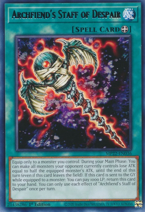 Archfiends Staff of Despair [MP22-EN036] Rare | Card Merchant Takapuna