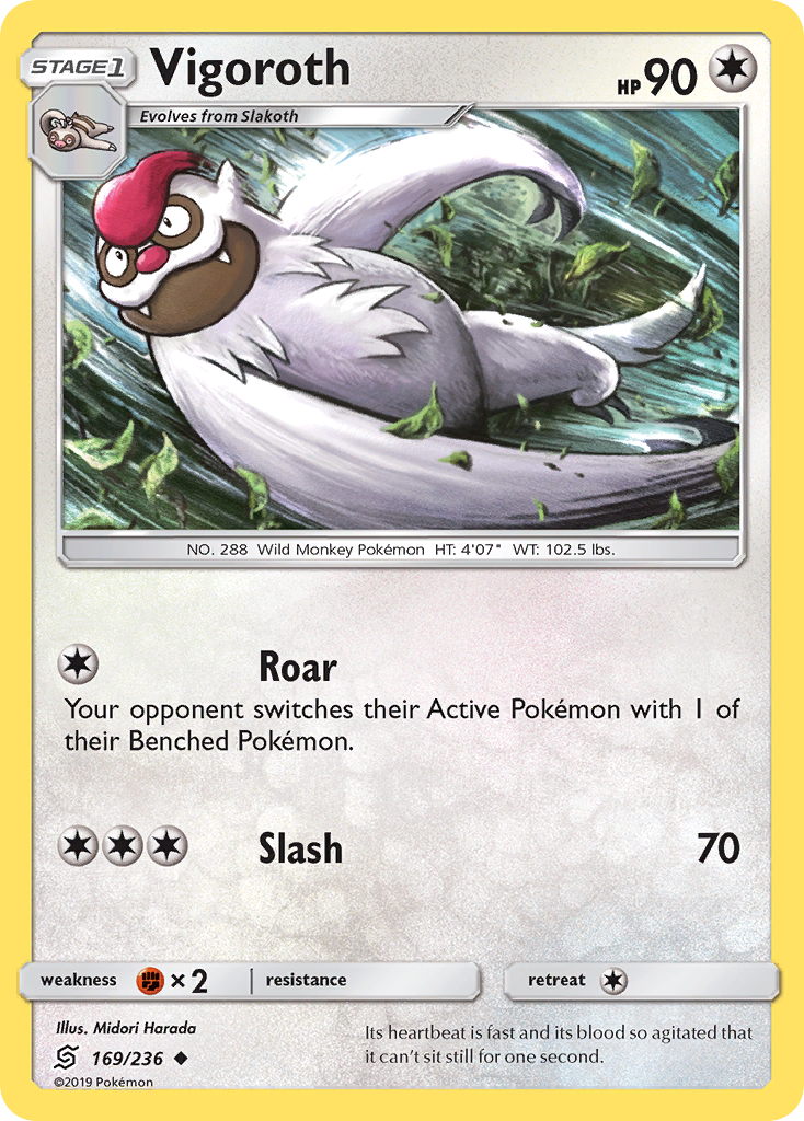 Vigoroth (169/236) [Sun & Moon: Unified Minds] | Card Merchant Takapuna