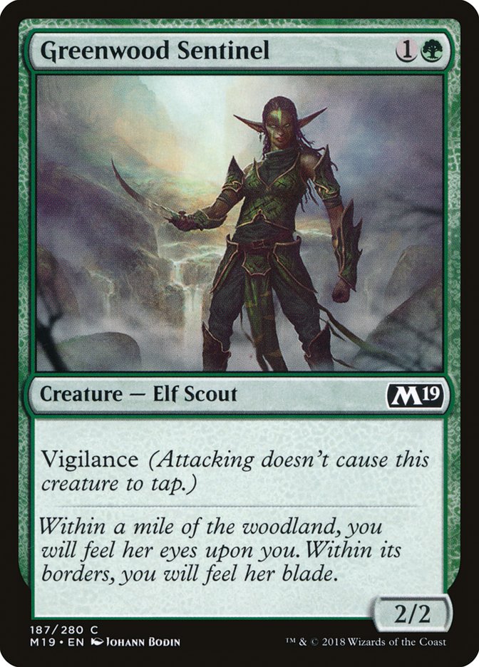 Greenwood Sentinel [Core Set 2019] | Card Merchant Takapuna