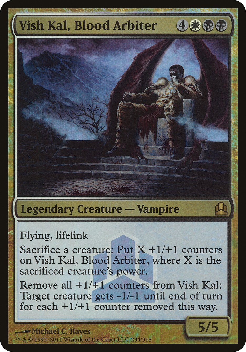 Vish Kal, Blood Arbiter (Launch) (Oversized) [Commander 2011 Oversized] | Card Merchant Takapuna