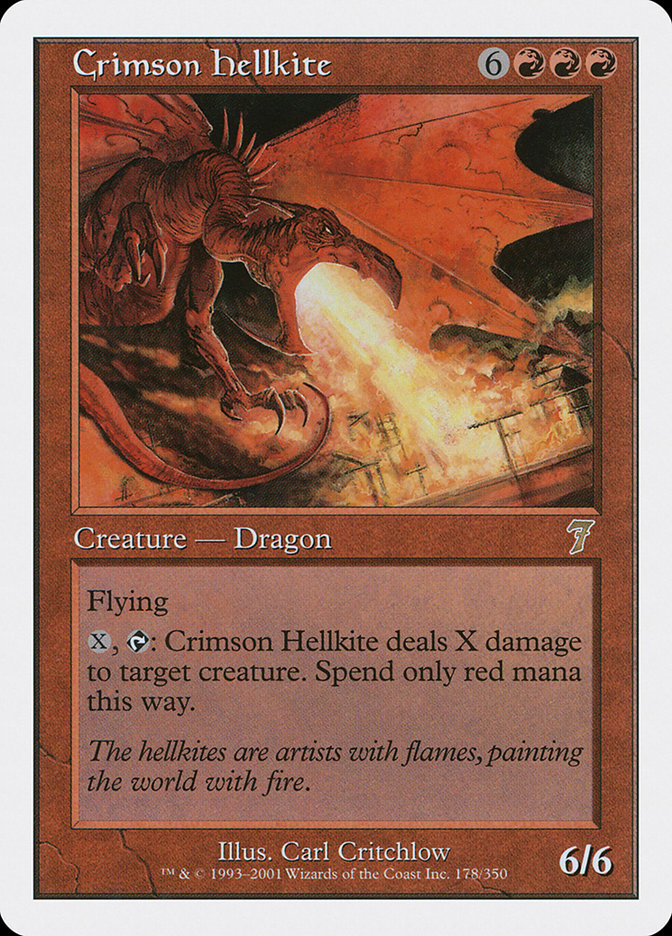 Crimson Hellkite [Seventh Edition] | Card Merchant Takapuna