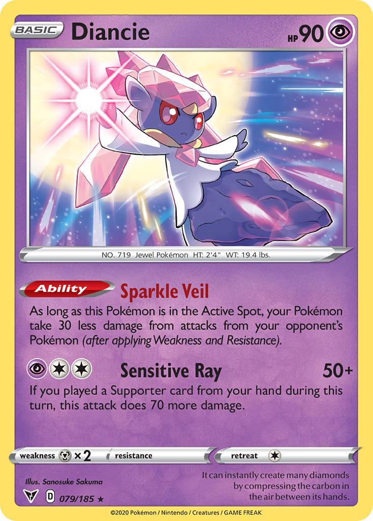 Diancie (079/185) [Sword & Shield: Vivid Voltage] | Card Merchant Takapuna