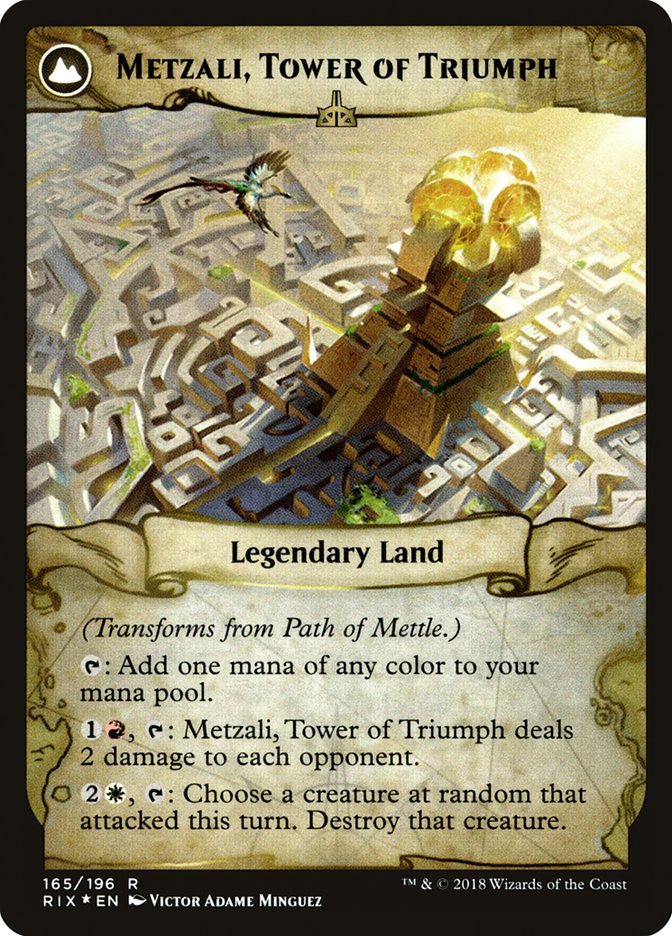 Path of Mettle // Metzali, Tower of Triumph [Rivals of Ixalan Prerelease Promos] | Card Merchant Takapuna