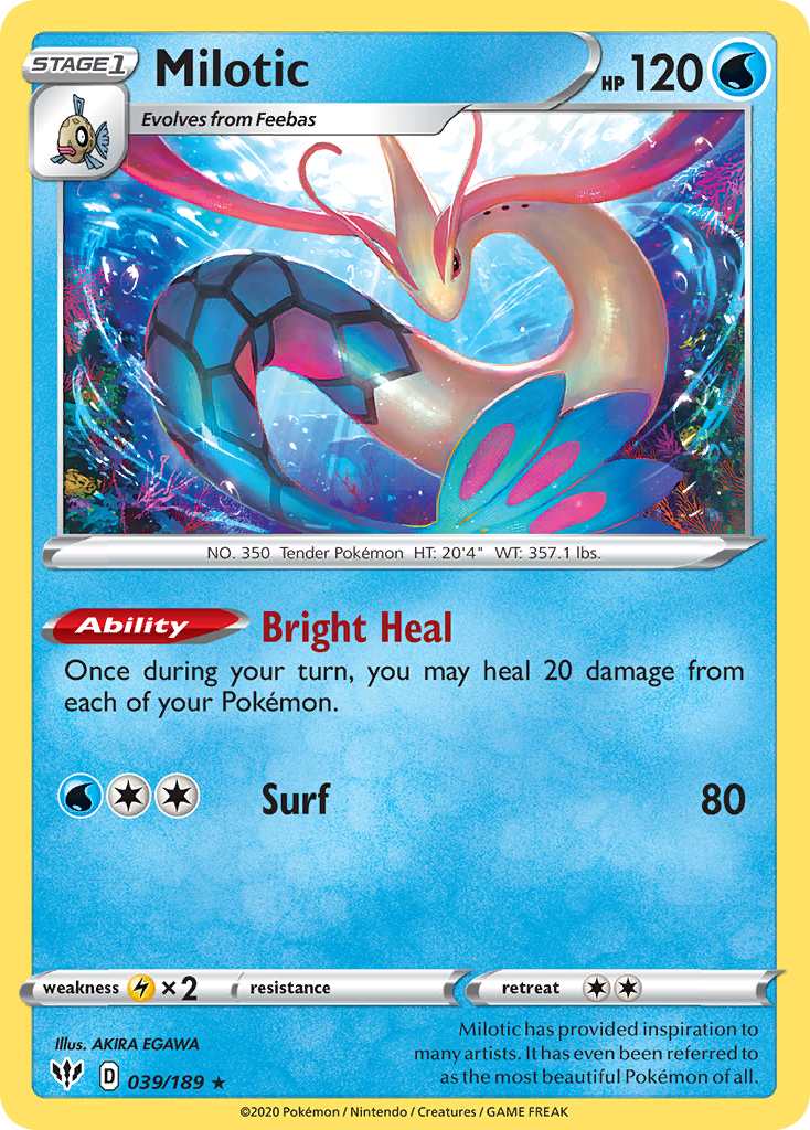 Milotic (039/189) [Sword & Shield: Darkness Ablaze] | Card Merchant Takapuna