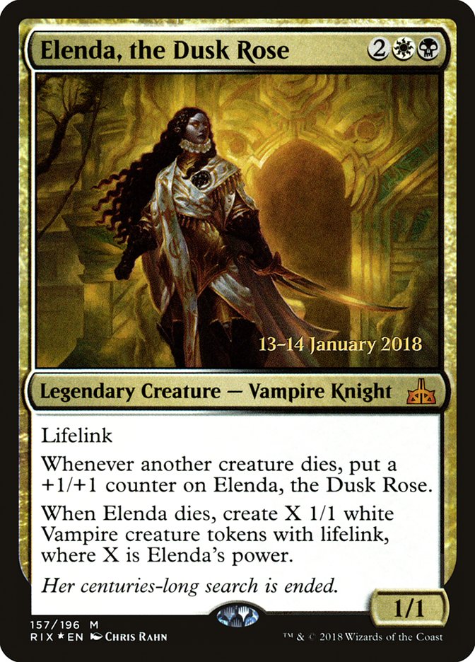 Elenda, the Dusk Rose [Rivals of Ixalan Prerelease Promos] | Card Merchant Takapuna