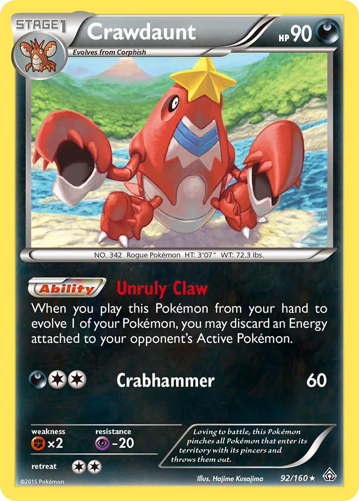 Crawdaunt (92/160) [XY: Primal Clash] | Card Merchant Takapuna