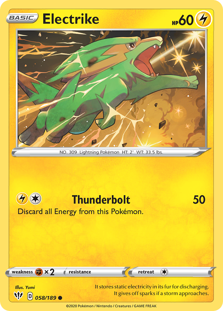 Electrike (058/189) [Sword & Shield: Darkness Ablaze] | Card Merchant Takapuna