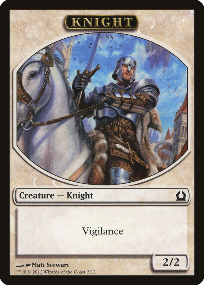 Knight Token [Return to Ravnica Tokens] | Card Merchant Takapuna