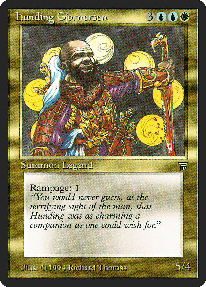 Hunding Gjornersen [Legends] | Card Merchant Takapuna