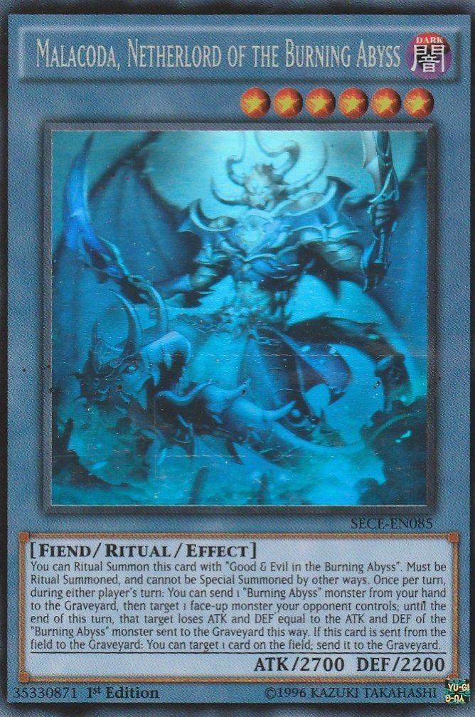 Malacoda, Netherlord of the Burning Abyss [SECE-EN085] Ghost Rare | Card Merchant Takapuna