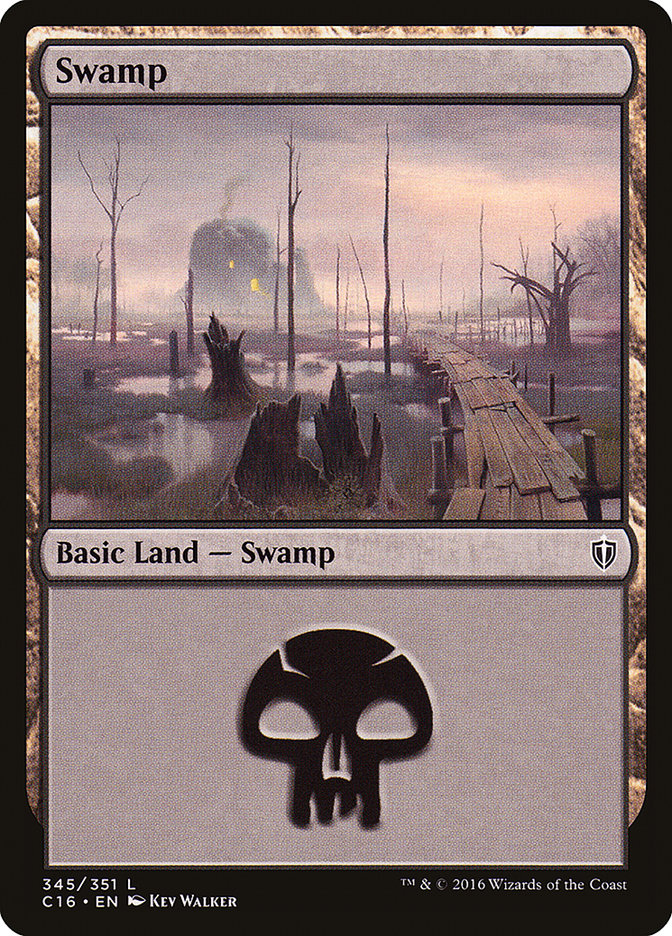 Swamp (345) [Commander 2016] | Card Merchant Takapuna