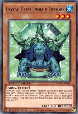 Crystal Beast Emerald Tortoise [SGX1-ENF05] Common | Card Merchant Takapuna