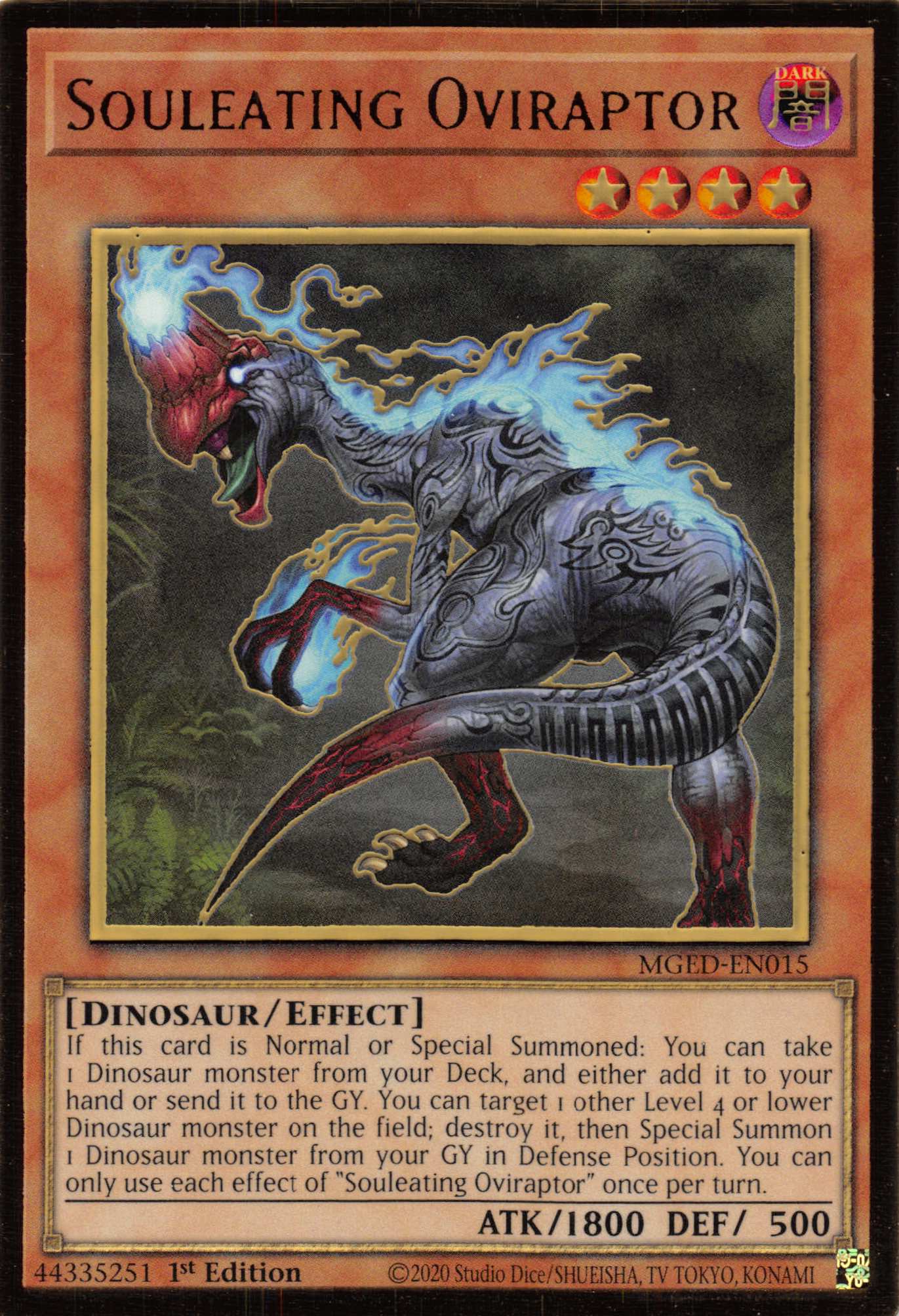 Souleating Oviraptor [MGED-EN015] Gold Rare | Card Merchant Takapuna