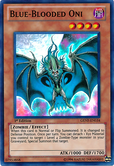 Blue-Blooded Oni [GENF-EN034] Super Rare | Card Merchant Takapuna